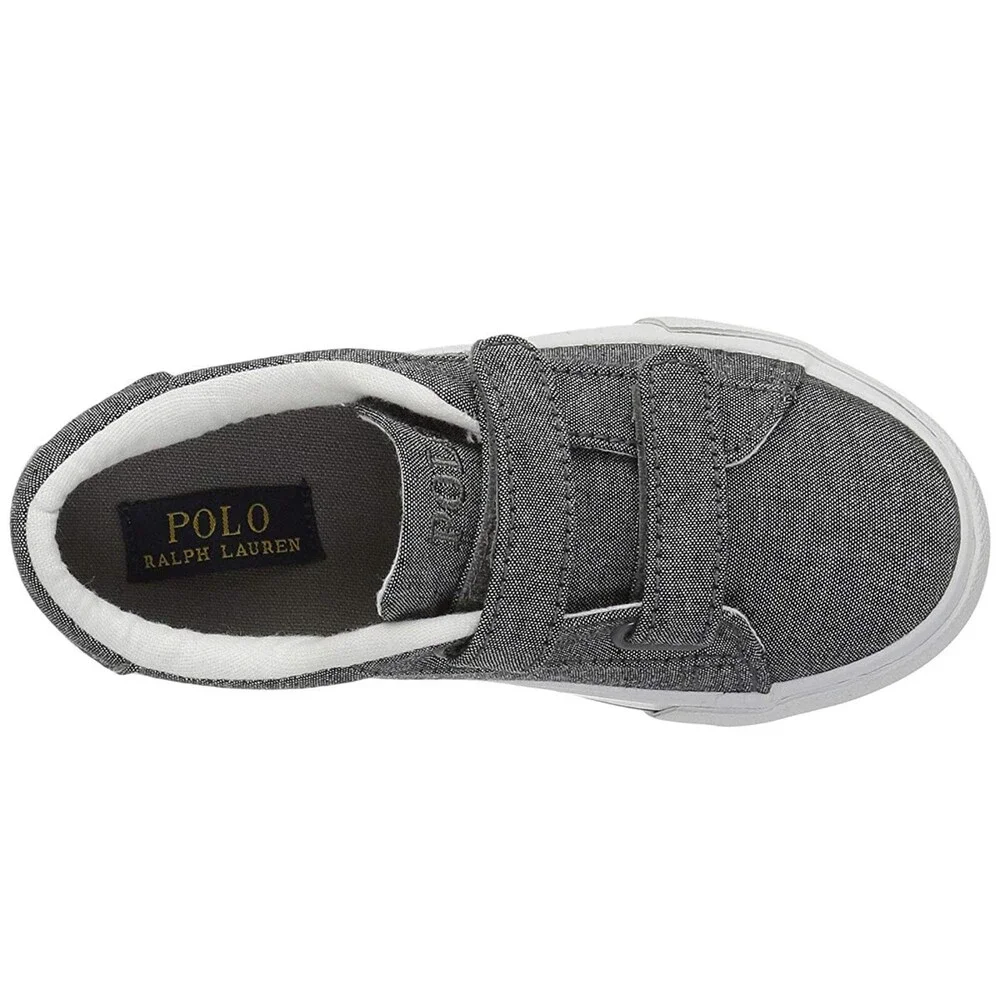 Polo Ralph Lauren Easten EZ Sneakers Kids 4.5 Gray Comfort Casual Shoes RHS4767